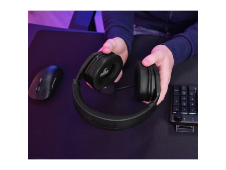 Auriculares Gaming con Micrófono Trust Gaming GXT 492 Carus/ Jack 3.5/ Negros