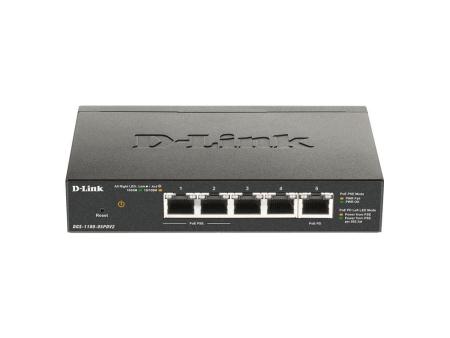 Switch Gestionable D-Link DGS-1100-05PDV2 5 Puertos/ RJ-45 10/100/1000 PoE