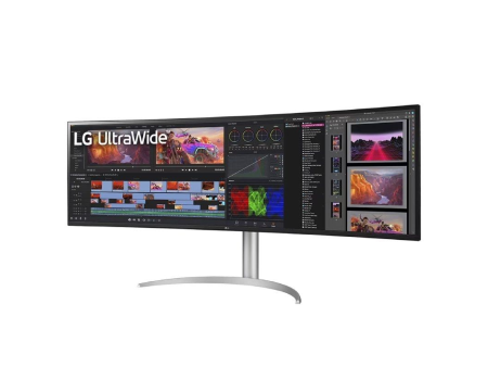 Monitor Gaming Ultrapanorámico Curvo LG UltraGear 49WQ95C-W 49'/ Dual QHD/ Multimedia/ Regulable en altura/ Blanco