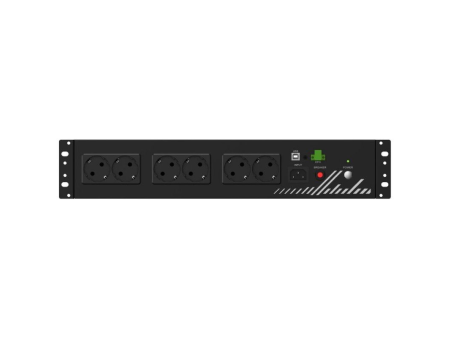 Unidad de Distribución para Alimentación Phasak COMPACT 800 VA/ 9A/ 8x Schuko/ Formato Rack 2U