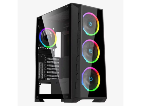 Caja Gaming Semitorre Hiditec MH12 GLASS