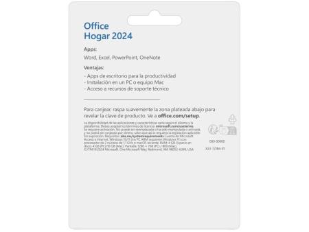 Microsoft Office Hogar 2024/ 1 Usuario/ Licencia Perpetua