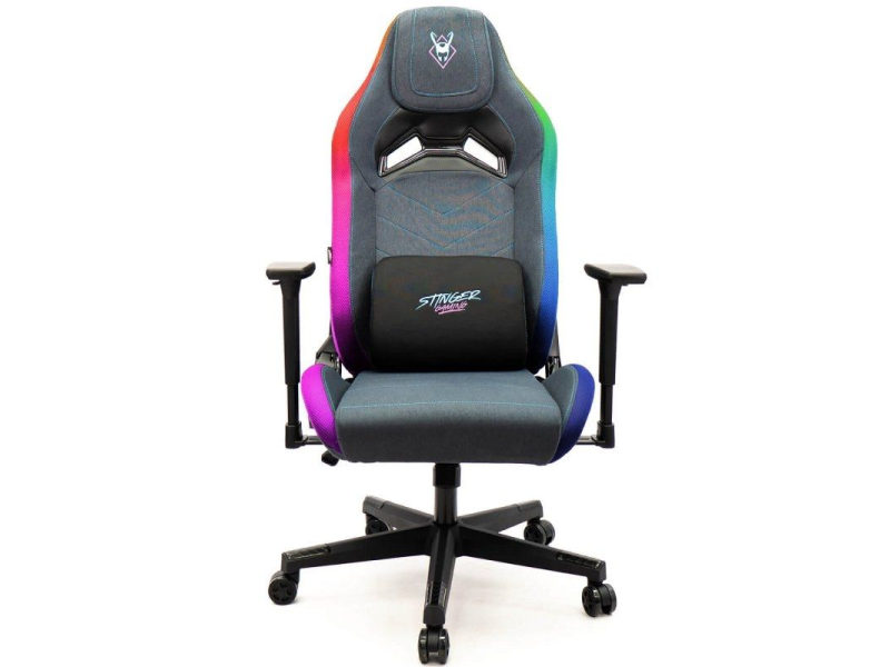 Silla Gaming Woxter Stinger Station Elite/ Luces LED/ Azul y Rosa