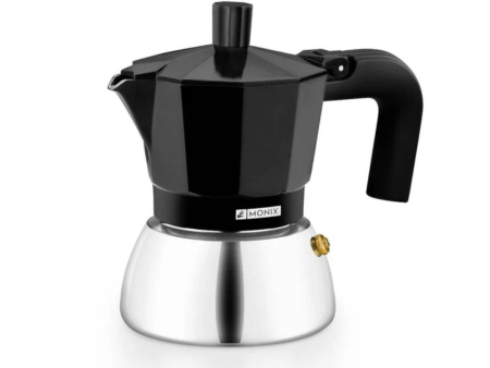 Cafetera Italiana Monix Induction Inox M863003/ 3 Tazas/ Negra