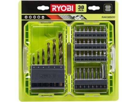 Estuche de 38 Puntas para Perforación y Atornillar Ryobi RAK38SDD