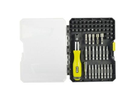 Estuche de 59 Puntas para Atornillar Ryobi RAK59SD / Incluye Destornillador