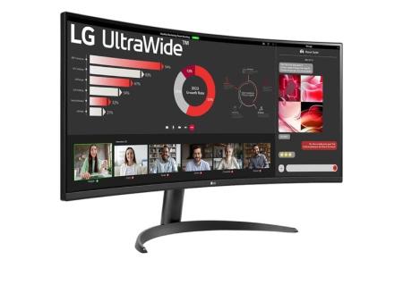 Monitor Profesional Ultrapanorámico Curvo LG 34WR50QK-B 34'/ WQHD/ Negro