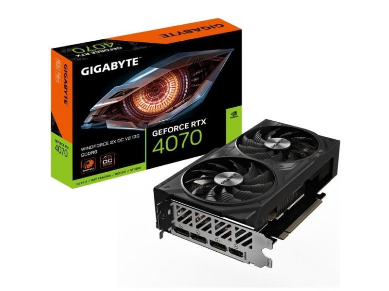 Tarjeta Gráfica Gigabyte GeForce RTX 4070 WindForce 2X OC V2 12G/ 12GB GDDR6