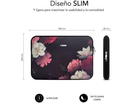 Funda Subblim Trendy Sleeve Neo Flowers para Portátiles hasta 14'