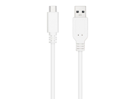 Cable USB 2.0 Nanocable 10.01.2100-W/ USB Tipo-C Macho - USB Macho/ 50cm/ Blanco