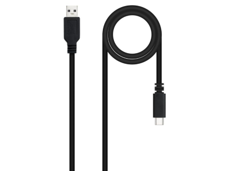 Cable USB 2.0 Nanocable 10.01.2101-L150/ USB Tipo-C Macho - USB Macho/ 1.5m/ Negro