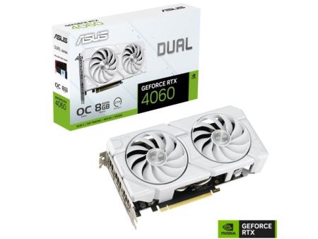 Tarjeta Gráfica Asus Dual GeForce RTX 4060 EVO OC White Edition/ 8GB GDDR6