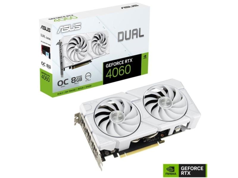 Tarjeta Gráfica Asus Dual GeForce RTX 4060 EVO OC White Edition/ 8GB GDDR6