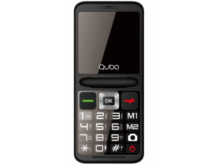 Teléfono Móvil Qubo X-10 para Personas Mayores/ Negro