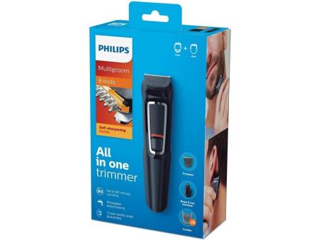 Cortapelos 8 en 1 Philips Multigroom Series 3000 MG-3730/15/ con Batería/ 11 Accesorios