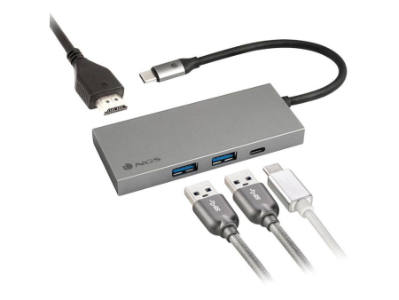 Docking USB Tipo-C NGS WonderDock4 Pro/ 2xUSB/ 1xUSB Tipo-C DP/ 1xHDMI