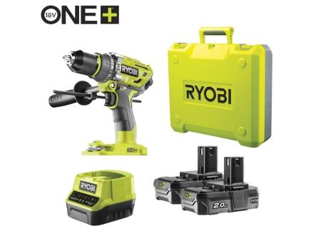 Taladro-Atornillador Sin Cable Ryobi ONE+ R18PD7-220B/ 2 baterías 18V 2,0 Ah/ Cargador 2,0 A/ Bolsa de Transporte