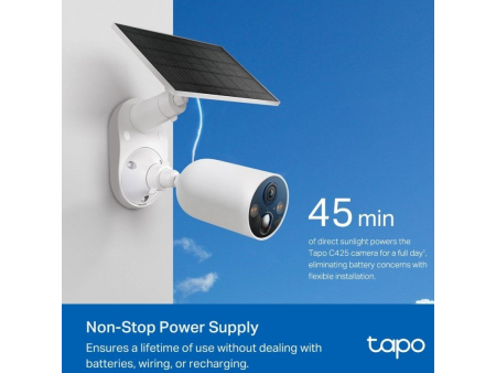 Cámaras de Videovigilancia TP-Link Tapo C425 KIT/ Visión Nocturna/ Control desde APP/ Incluye Panel Solar