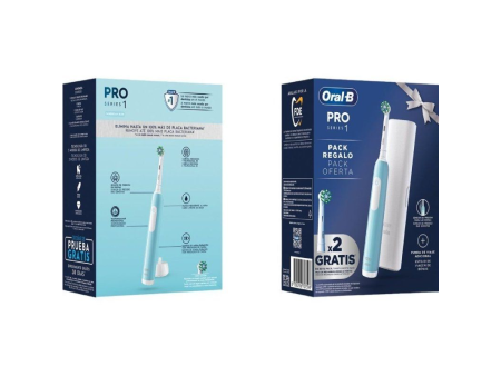 Cepillo Dental Braun Oral-B Pro Series 1/ Incluye 2 cabezales/ Azul