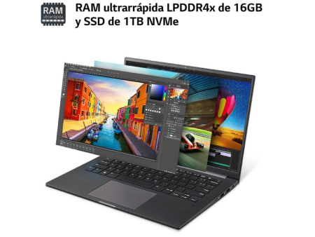 Portátil LG Ultra 16UD70R-G.AX56B Ryzen 5 7530U/ 16GB/ 512GB SSD/ 16'/ Sin sistema operativo