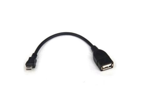 Cable USB 2.0 3GO C122/ MicroUSB Macho - USB Hembra/ 15cm/ Negro