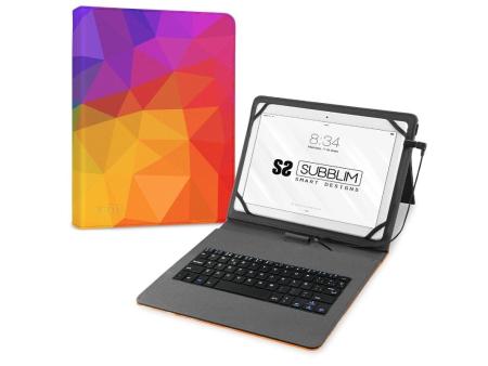 Funda con Teclado Subblim Keytab USB 11' Triángulos USB para Tablets de 11'