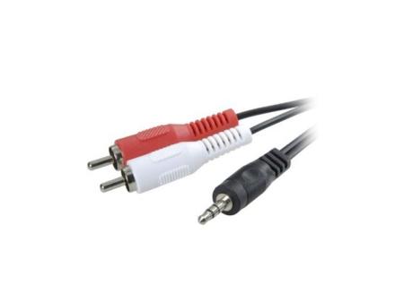 Cable Estéreo 3GO CA101/ Jack 3.5 Macho - 2x RCA Macho/ 2m