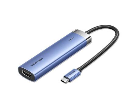 Docking USB Tipo-C Vention TGESB/ 3xUSB/ 1xHDMI/ 1xUSB Tipo-C PD