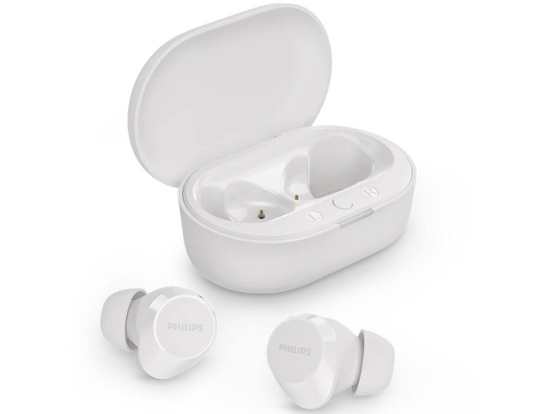 Auriculares Bluetooth Philips TAT1209 con estuche de carga/ Autonomía 6h/ Blancos