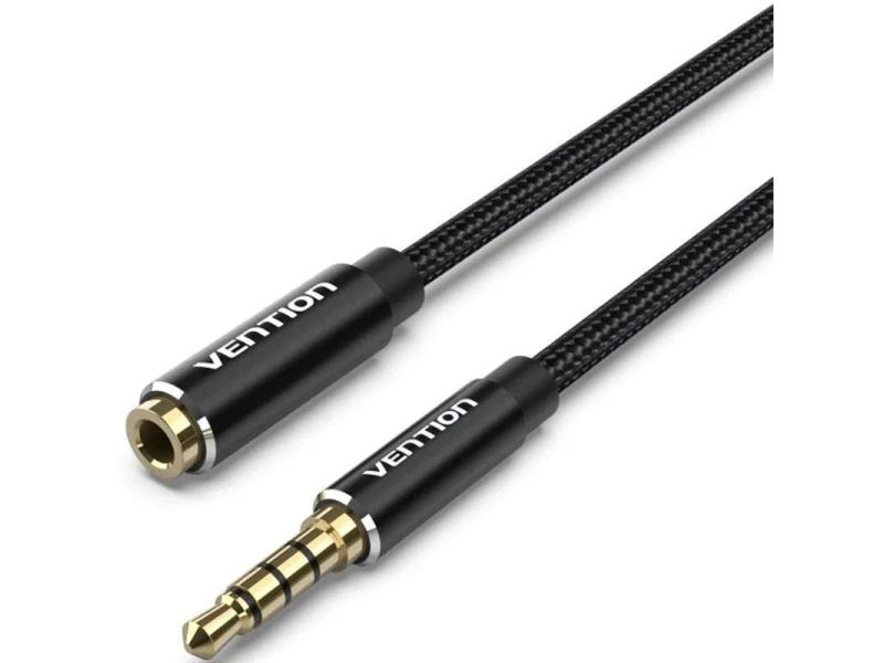 Cable Estéreo Vention BHCBJ/ Jack 3.5 Macho - Jack 3.5 Hembra/ 5m/ Negro