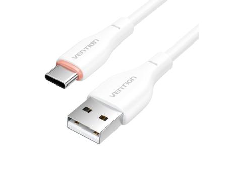 Cable USB Tipo-C Vention H25WF/ USB Tipo-C Macho - USB Macho/ 15W/ 480Mbps/ 1m/ Blanco