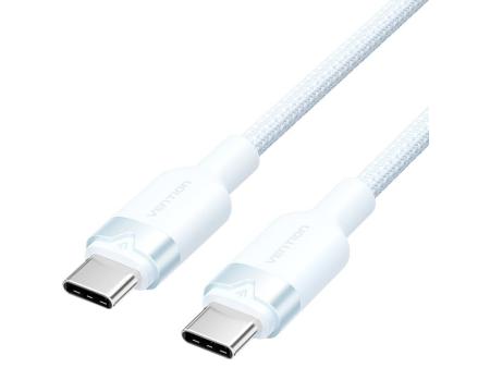 Cable USB 2.0 Tipo-C 3A Vention TRDSF/ USB Tipo-C Macho - USB Tipo-C Macho/ Hasta 60W/ 480Mbps/ 1m/ Azul