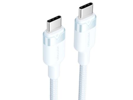 Cable USB 2.0 Tipo-C 3A Vention TRDSF/ USB Tipo-C Macho - USB Tipo-C Macho/ Hasta 60W/ 480Mbps/ 1m/ Azul