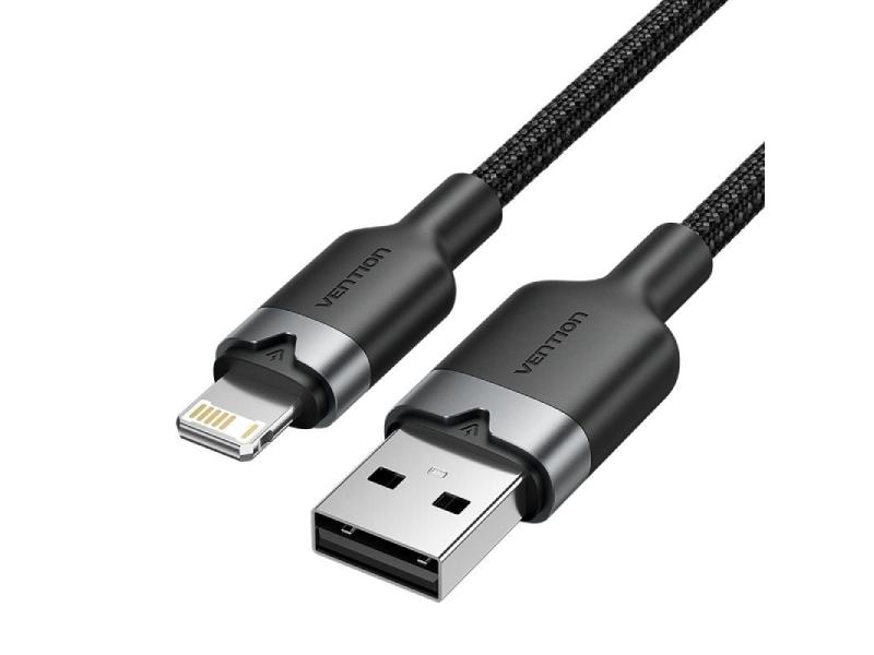 Cable USB Lightning Vention LANBH/ USB Macho - Lightning Macho/ 480Mbps/ 2m/ Negro