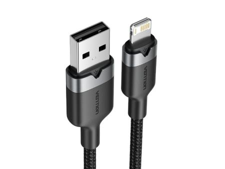 Cable USB Lightning Vention LANBH/ USB Macho - Lightning Macho/ 480Mbps/ 2m/ Negro