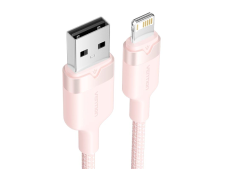 Cable USB Lightning Vention LANBH/ USB Macho - Lightning Macho/ 480Mbps/ 1m/ Rosa