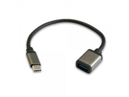 Cable USB 2.0 3GO C136/ USB Tipo-C Macho - USB Hembra/ 20cm/ Negro