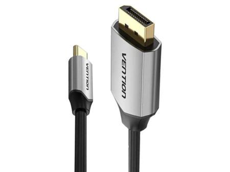 Cable Conversor Vention CGZBG/ USB Tipo-C Macho - DisplayPort Macho/ 1.5m/ Negro