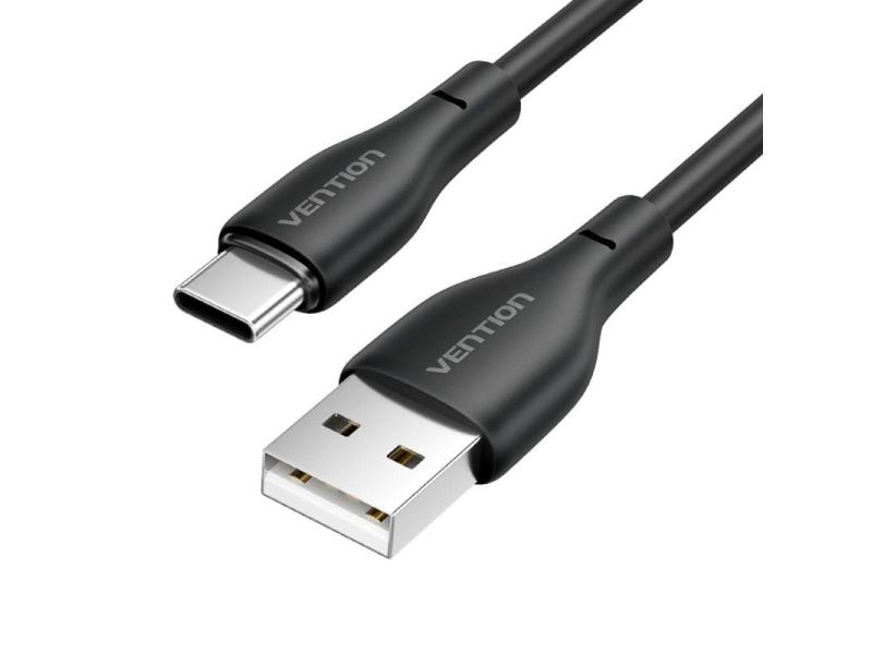 Cable USB Tipo-C Vention H25BF/ USB Tipo-C Macho - USB Macho/ 15W/ 480Mbps/ 1m/ Negro