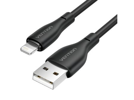 Cable USB 2.0 Lightning Vention H26BF/ Lightning Macho - USB Macho/ 10W/ 480Mbps/ 1m/ Negro