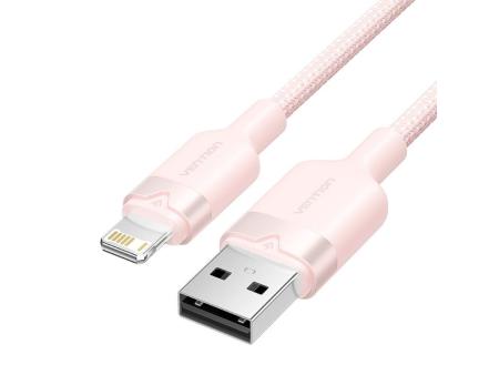 Cable USB Lightning Vention LANPH/ USB Macho - Lightning Macho/ 480Mbps/ 2m/ Rosa