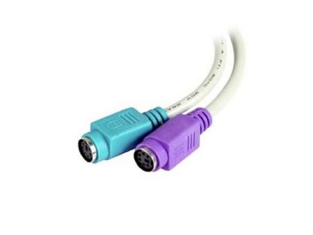 Cable Conversor 3GO C101/ USB Macho - 2x PS2 Macho/ 10cm/ Blanco