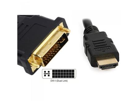 Cable HDMI 3GO CDVIHDMI/ HDMI Macho - DVI Macho/ 1.8m/ Negro