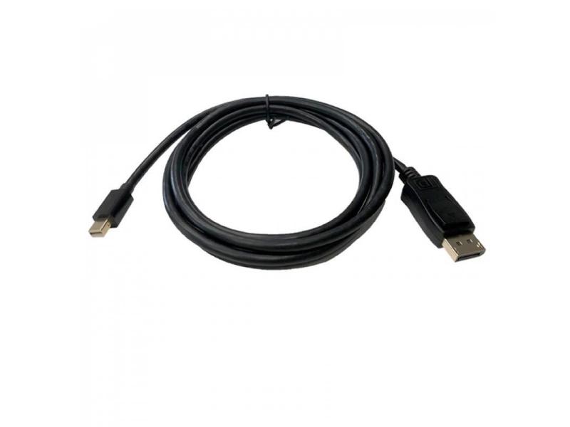 Cable Mini Displayport 3GO CMDPDP-2M/ Mini Displayport Macho - Displayport Macho/ 2m/ Negro