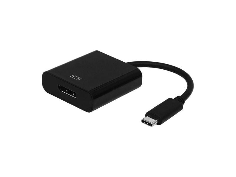 Conversor Aisens A109-0345/ USB Tipo-C Macho - DisplayPort Hembra/ 15cm/ Negro