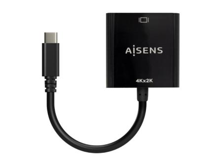 Conversor HDMI 4K 30Hz Aisens A109-0684/ HDMI Hembra - USB Tipo-C Macho/ 15cm/ Negro