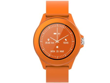 Smartwatch Forever Colorum CW-300/ Notificaciones/ Frecuencia Cardíaca/ Naranja