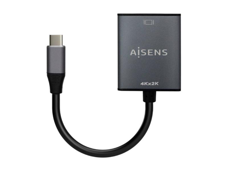 Conversor HDMI 4K 30Hz Aisens A109-0685/ HDMI Hembra - USB Tipo-C Macho/ 15cm/ Gris