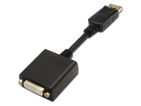 Cable Conversor Aisens A125-0133/ Displayport Macho - DVI Hembra/ 15cm/ Negro