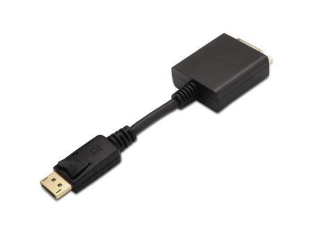 Cable Conversor Aisens A125-0133/ Displayport Macho - DVI Hembra/ 15cm/ Negro